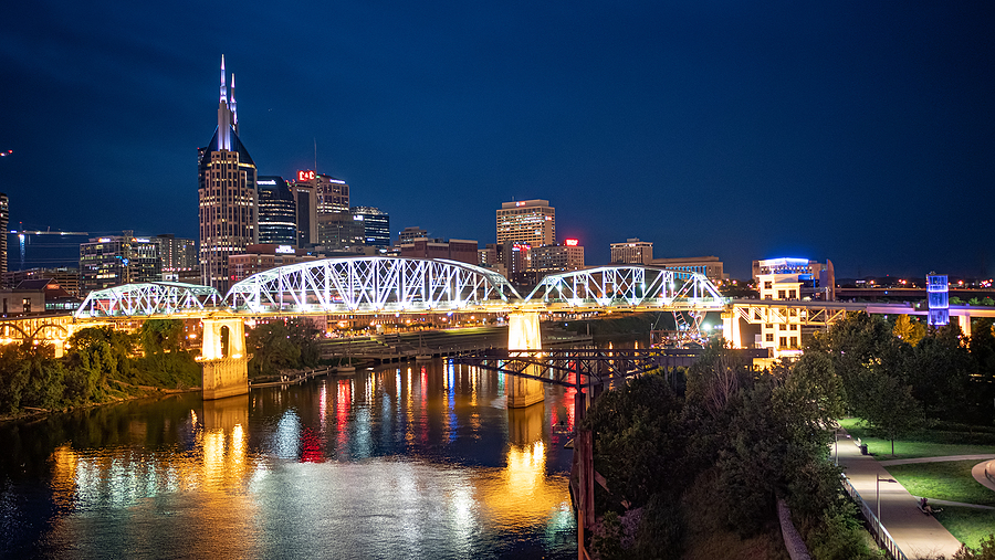 Nashville skyline at night