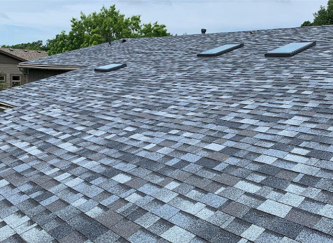 Image of gray shingles on a roof