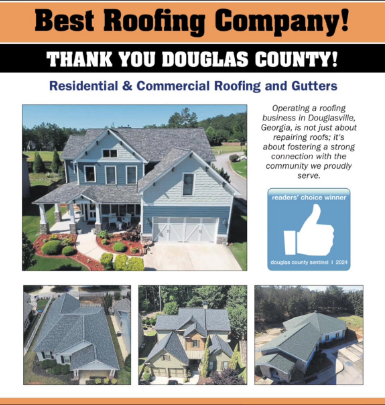 Douglasville best roofing company award