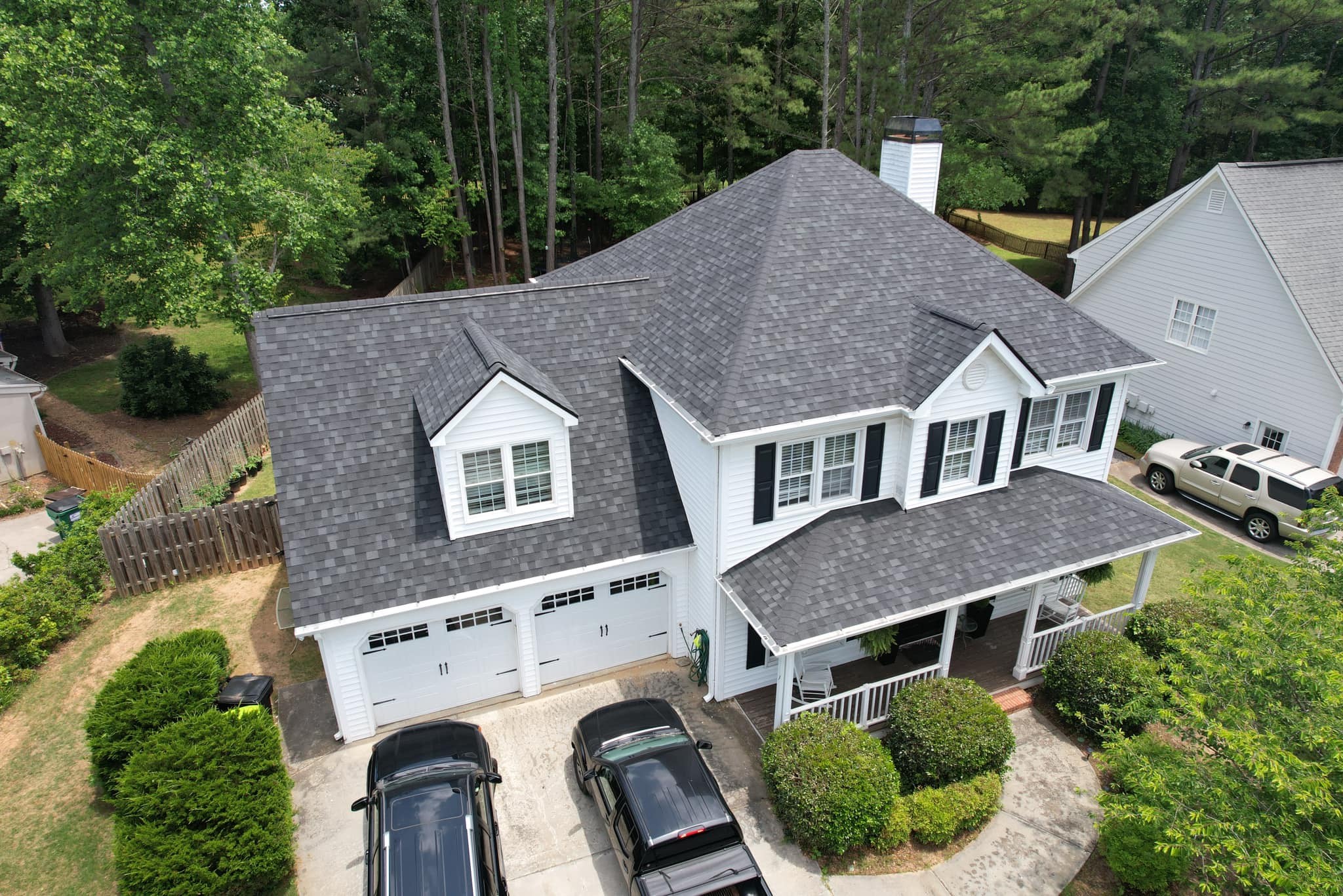 Roof quote leads to newly replace gray shingles