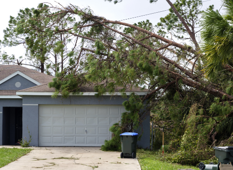 image of a residential roof in Augusta Georgia with roof storm damage