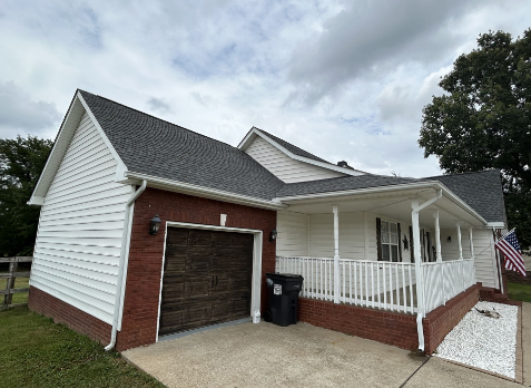 Image of new gutters on a house in Brentwood