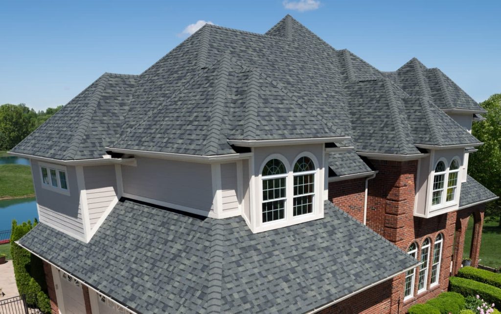 Photo of house with gray Owens Corning shingles