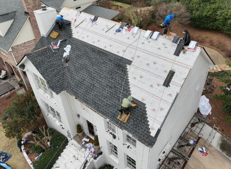 Photo of an Chelsea home during a roof replacement