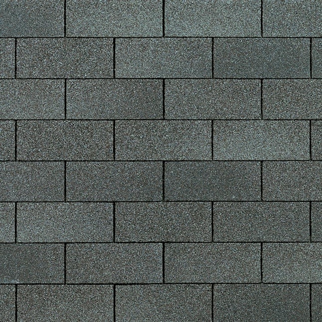 Closeup image of 3 tab asphalt shingles